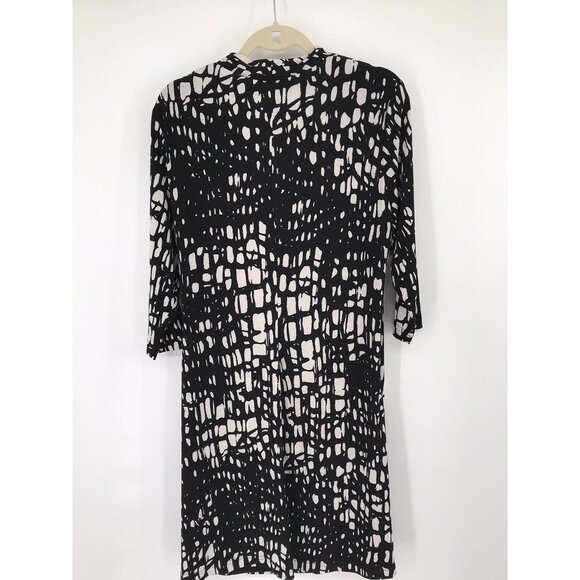 Coldwater Creek Womens 3/4 Sleeve Black White  Pattern Dress Size 1x plus - Picture 10 of 12